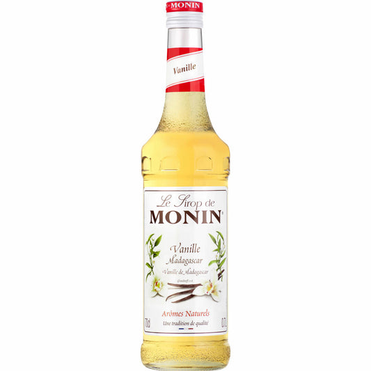 Monin Sirup Vanille aus Madagaskar, für Cocktails, Kaffee, Kaffeesirup, Cocktailsirup, 0.7 L