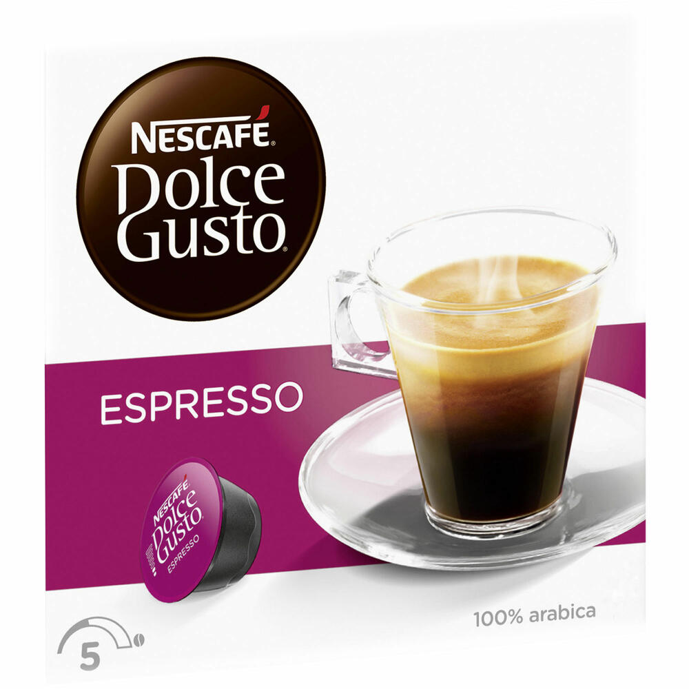 80 x Nescafé Dolce Gusto Espresso, Coffee, Coffee Capsule, Bulk Pack, Value Pack, 80 Capsules