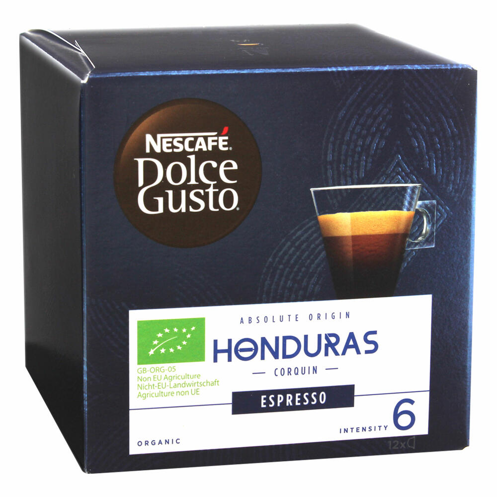 Nescafé Dolce Gusto Absolute Origin Honduras Corquin Espresso, Coffee Capsule, Coffee Capsule, Roasted Coffee, Organic, 36 Capsules