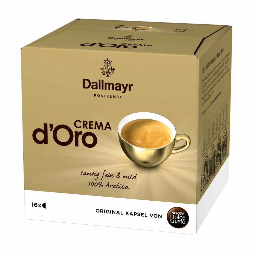 Nescafé Dolce Gusto Dallmayr Crema d´Oro, Kaffee, Kaffeekapsel, 6er Pack, 6 x 16 Kapseln