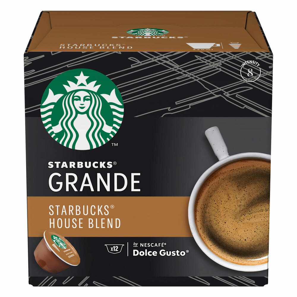 Nescafé Dolce Gusto Starbucks House Blend Grande, Coffee, Roasted Coffee, Coffee Capsules, 12 Capsules