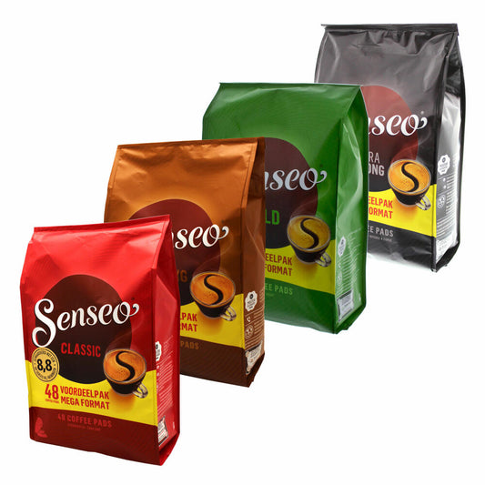 Senseo Hamsterkauf Set1, emergency supply pack, coffee pads, 4 varieties, 192 pads / portions