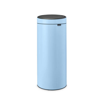 Brabantia Touch Bin, trash can, waste bin, steel, Dreamy Blue, 30 L, 202728