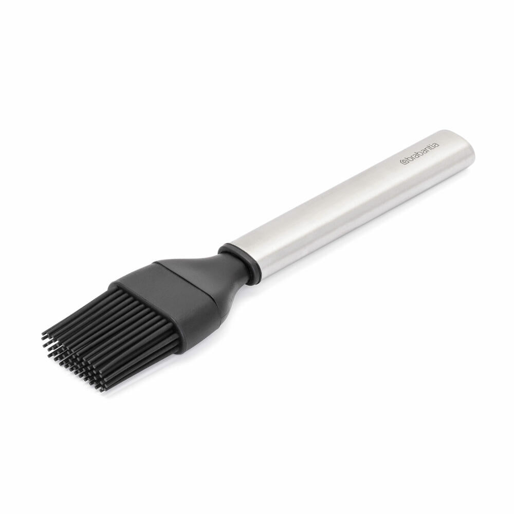 Brabantia Baking Brush Silicone Profile, Cooking Utensil, Kitchen Aid, Brush, Silicone / Steel, Matt Steel, 19 cm, 137440