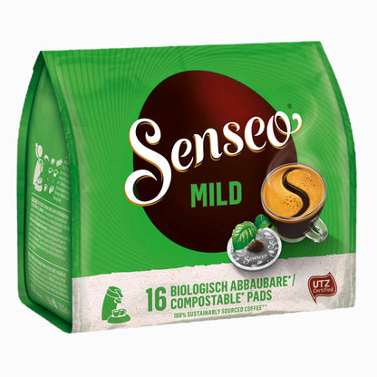 Senseo Kaffeepads Mild, 3er Pack, Feiner und Samtweicher Geschmack, Kaffee, je 16 Pads, mit Tasse