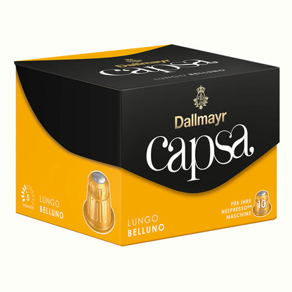 Dallmayr Capsa Lungo Belluno, Nespresso Kompatibel Kapsel, Kaffeekapsel, Röstkaffee, Kaffee, 20 Kapseln