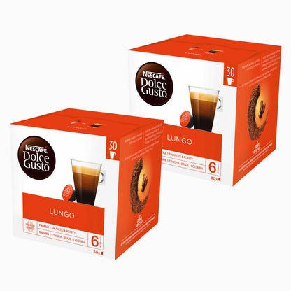 Nescafé Dolce Gusto Caffè Lungo storage box, set of 2, coffee, coffee capsules, 2 x 30 capsules