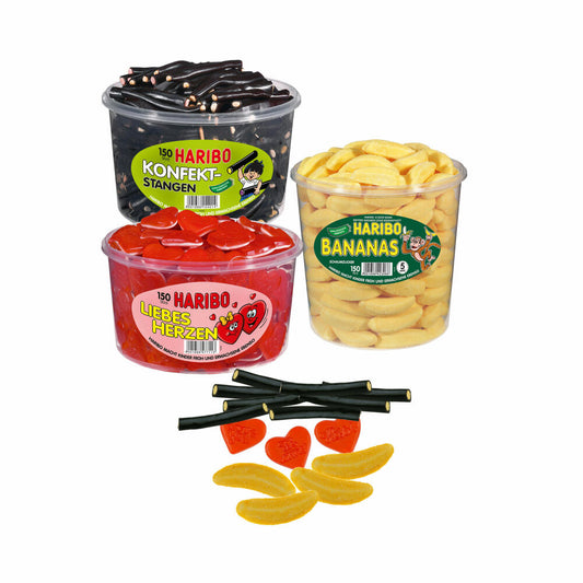 Haribo Public Viewing WM Fussball Paket Deutschland Schland, Die Mannschaft Set, Fan sein und Fahne zeigen, Schwarz Rot Gold, Europameisterschaft