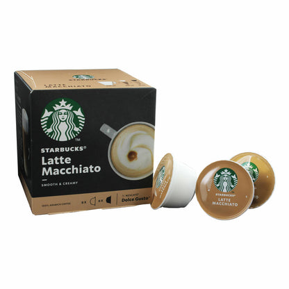 Nescafé Dolce Gusto Starbucks Macchiato Set, Latte Macchiato &amp; Caramel, 2 Varieties, Coffee, Coffee Capsules, 2 x 12 Capsules