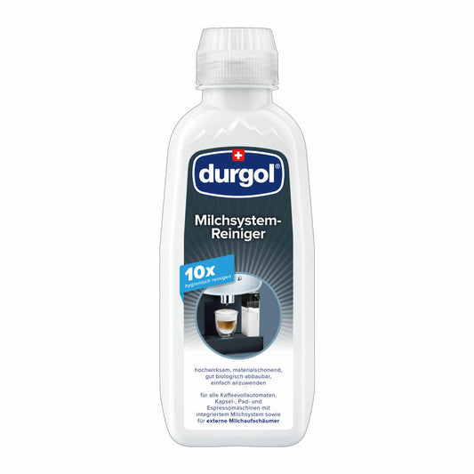 Durgol milk system cleaner set, coffee machine cleaner, for coffee machines and milk frothers, 2x 500 ml, 4-167