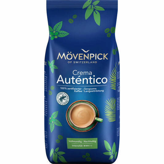 Mövenpick Crema Autentico, Kaffee, ganze Bohnen, Bohnenkaffee, Kaffeebohnen, 1 kg