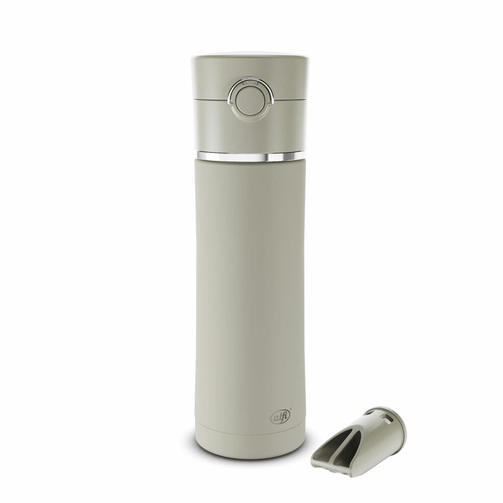 alfi insulated drinking bottle BALANCE TEA BOTTLE, insulated bottle, thermos flask, insulated bottle, stainless steel, Silver Lining Mat, 500 ml, 5511294050