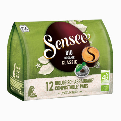 Senseo Kaffeepads Bio Organic Classic, 5er Pack, Kaffeepad, Kaffee Pad, Biologisch abbaubar, 60 Pads