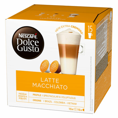 Nescafé Dolce Gusto Latte Macchiato Vorratsbox 3er Set, Kaffee, Kaffeekapseln, 3 x 30 Kapseln / 15 Portionen