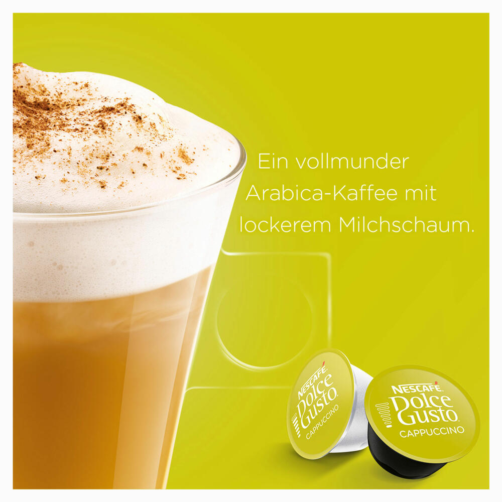 Nescafé Dolce Gusto Cappuccino Vorratsbox, Kaffee, Kaffeekapseln, 30 Kapseln / 15 Portionen