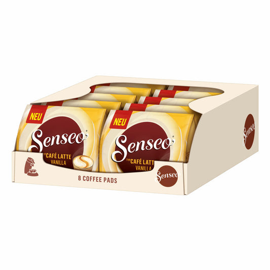 Senseo coffee pads Café Latte Vanilla, vanilla milk coffee, milk coffee pad, 80 pads