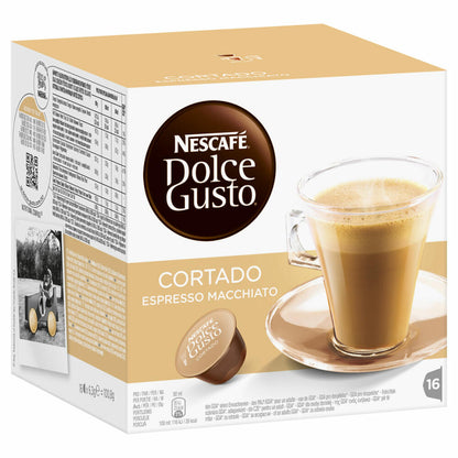 Nescafé Dolce Gusto Cortado Espresso Macchiato, Coffee, Coffee Capsule, Pack of 4, 4 x 16 Capsules