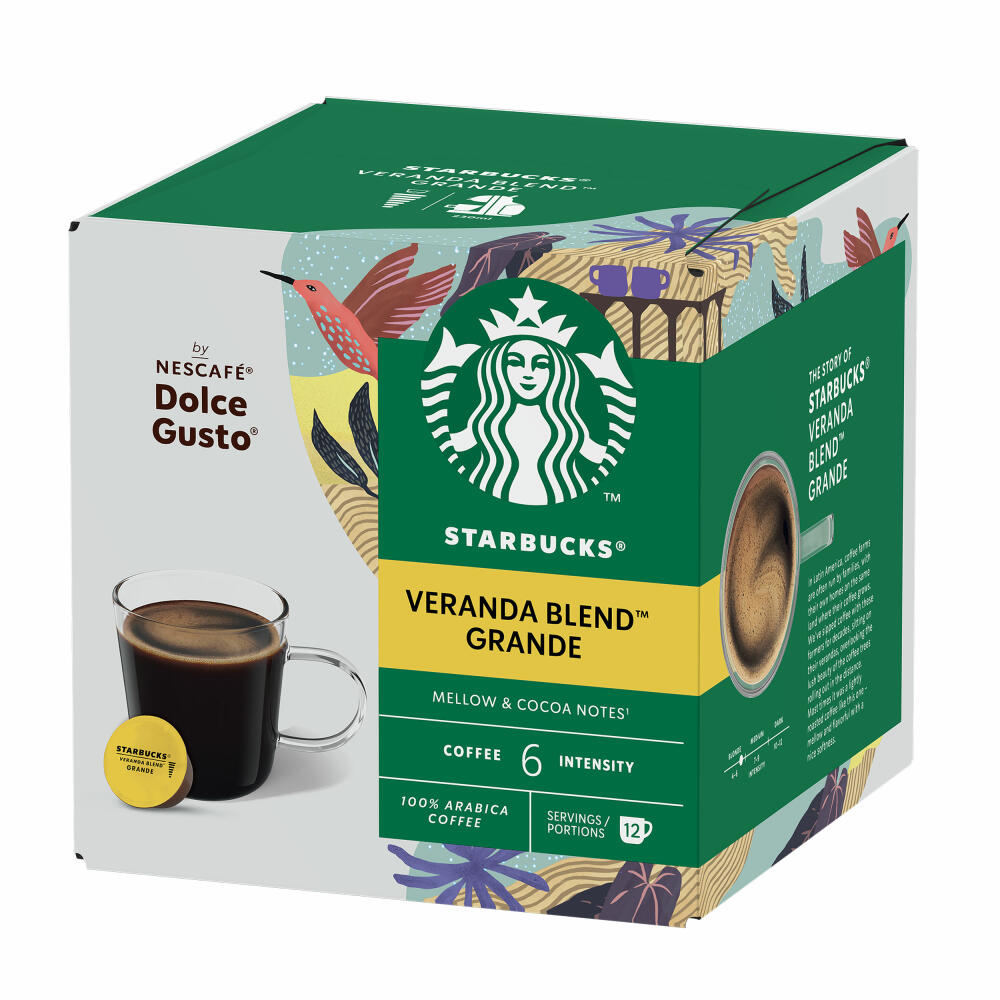 Nescafé Dolce Gusto Starbucks Veranda Blend Grande, Coffee, Coffee Capsules, Roasted Coffee, 12 Capsules