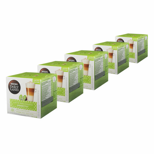 Nescafé Dolce Gusto Latte Macchiato Amaretto Set of 5, Coffee Capsules, Coffee, 5 x 16 Capsules (40 Servings)