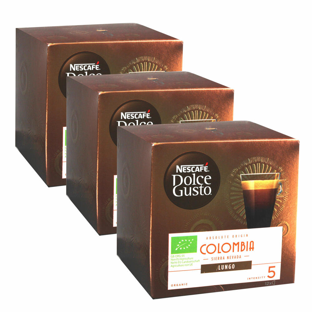 Nescafé Dolce Gusto Absolute Origin Colombia Sierra Nevada Lungo, Kaffee Kapsel, Kaffeekapsel, Röstkaffee, Bio, 36 Kapseln