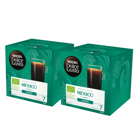 Nescafé Dolce Gusto Absolute Origin Mexico Chiapas Grande, Coffee Capsule, Coffee Capsule, Roasted Coffee, Organic, 24 Capsules