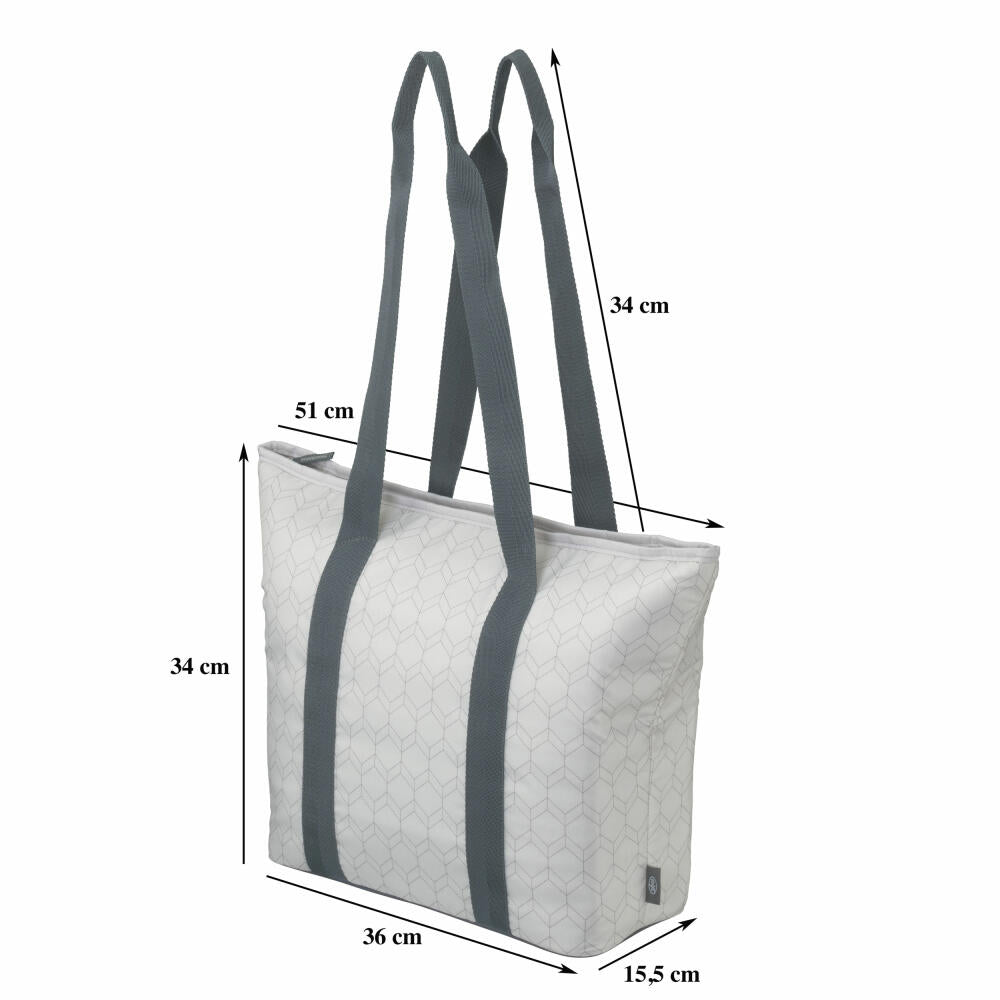 alfi Kühltasche ISO SHOPPER, Isotasche, Einkaufstasche, Thermo Shopper, Polyester, Geo Grey, 17 L, 0007440170