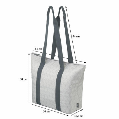 alfi cooler bag ISO SHOPPER, insulated bag, shopping bag, thermo shopper, polyester, geo grey, 17 L, 0007440170