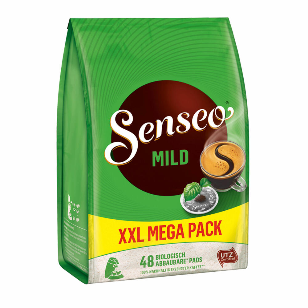 Senseo coffee pads Mild Roast, pack of 4, fine and velvety taste, coffee pads for coffee pad machines, 192 pads