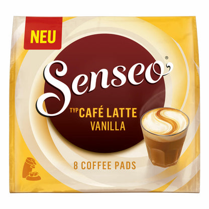 Senseo Kaffeepads Café Latte Vanilla, Vanille Milchkaffee, Milch Kaffee Pad, 80 Pads