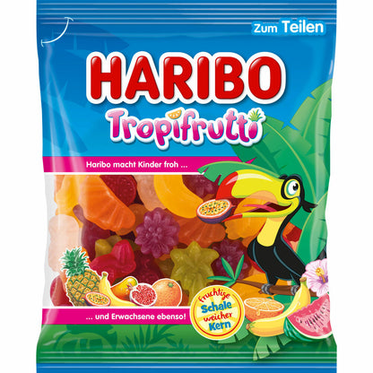 Haribo Tropifrutti, Fruchtgummi, Weingummi, im Beutel, Tüte, 175 g