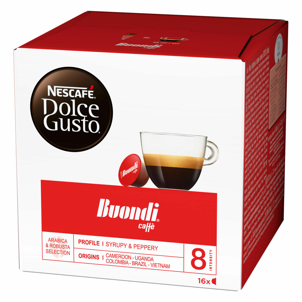 Nescafé Dolce Gusto Espresso Buondi, Bondi, Coffee, Coffee Capsule, 16 Capsules