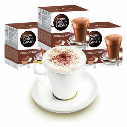 Nescafé DOLCE GUSTO Tassen Geschenkset, 3 Packungen mit Becher Chococino Kakao, Kakaokapsel, Schokolade, Kapseln