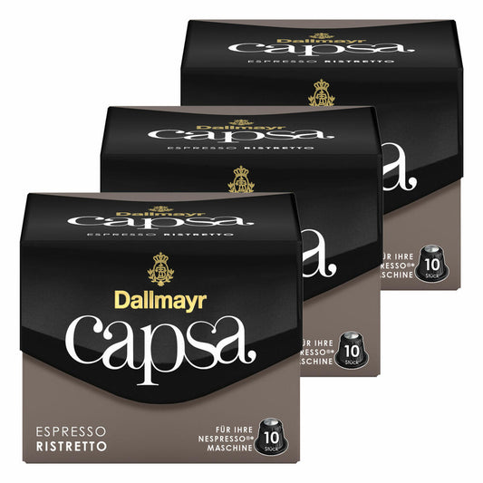 Dallmayr Capsa Espresso Ristretto, Nespresso Compatible Capsule, Coffee Capsule, Espresso Capsule, Roasted Coffee, Coffee, 30 Capsules