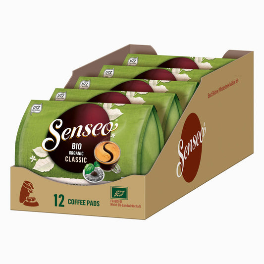 Senseo Coffee Pads Bio Organic Classic, Pack of 5, Coffee Pad, Coffee Pad, Biodegradable, 60 Pads