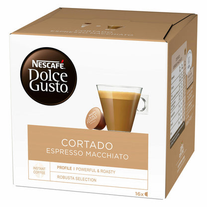 Nescafé Dolce Gusto Cortado Espresso Macchiato, Kaffee, Kaffeekapsel, 16 Kapseln