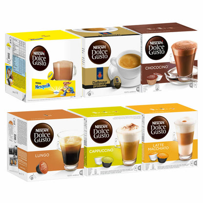 Nescafé Dolce Gusto Family Edition Set, Coffee, Coffee Capsule, 6 x 16 Capsules