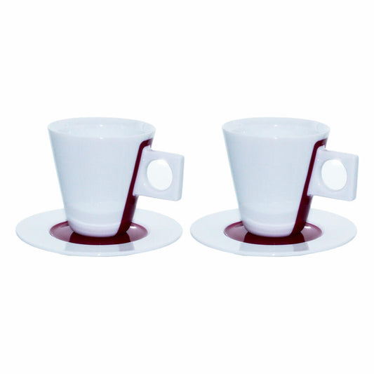 Nescafé Dolce Gusto Espresso Cup, Set of 2 / 4 pcs., Porcelain, White with Pink, Coffee Cup, 50 ml