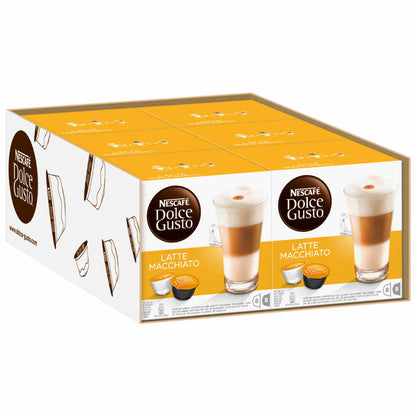 Nescafé Dolce Gusto Latte Macchiato, Kaffee, Kaffeekapsel, 6er Pack, 6 x 16 Kapseln (48 Portionen)