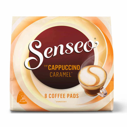 Senseo coffee pods Cappuccino Caramel, pack of 3, coffee with caramel flavor, 8 pods each