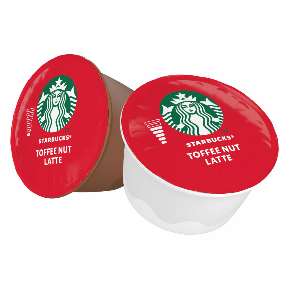 Nescafé Dolce Gusto Starbucks Toffee Nut Latte, Limited Edition, Kaffee, Milchkaffee, Kaffeekapseln, 12 Kapseln, 6 Portionen