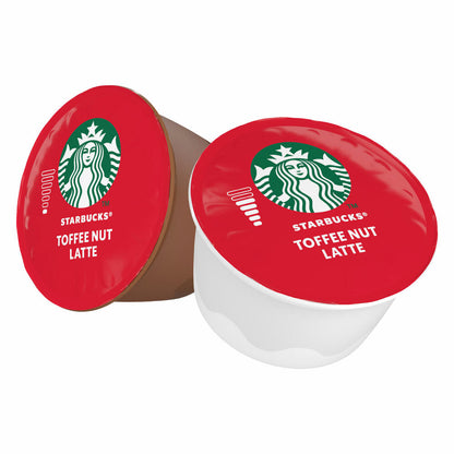 Nescafé Dolce Gusto Starbucks Toffee Nut Latte, Limited Edition, Coffee, Latte, Coffee Capsules, 12 Capsules, 6 Servings