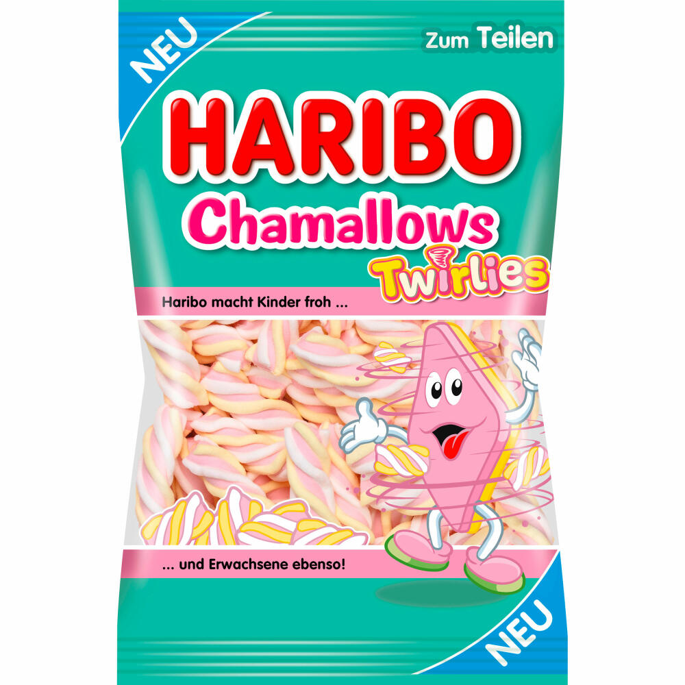 Haribo Chamallows Twirlies, Schaumzucker, Fruchtgummi, im Beutel, Tüte, 200 g