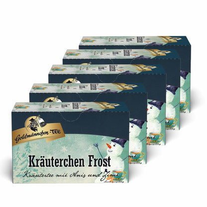 Goldmännchen Kräuterchen Frost Tea Set of 5, herbal tea with anise and cinnamon, winter tea, 5x20 tea bags