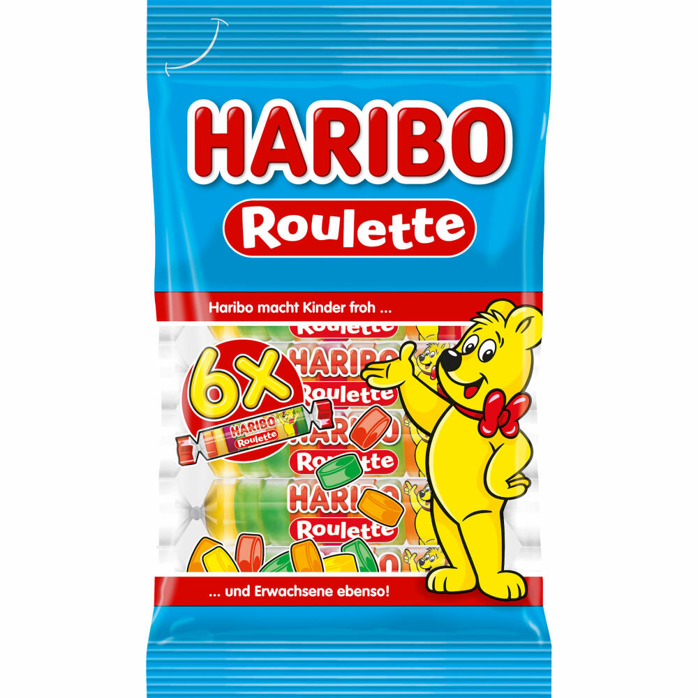 Haribo Roulette, fruit gum, wine gum, in bag, 150 g