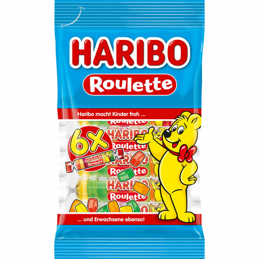 Haribo Roulette, Fruchtgummi, Weingummi, im Beutel, Tüte, 150 g