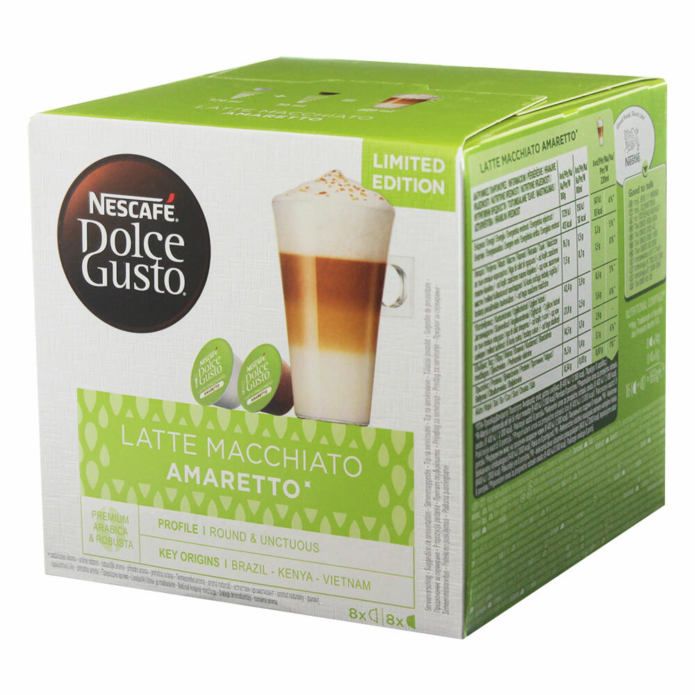 Nescafé Dolce Gusto Latte Macchiato Amaretto Set of 2, Coffee Capsule, Coffee, 2 x 16 Capsules (16 Servings)