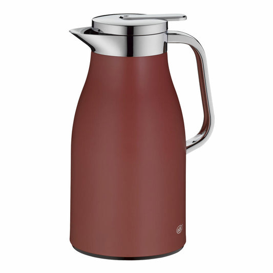 Alfi Skyline vacuum flask, thermos flask, stainless steel, Mediterranean Red Matt, 1 L, 1321300100