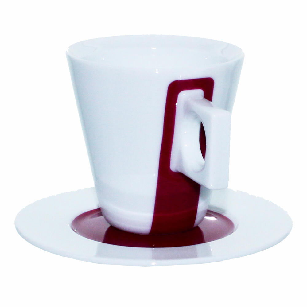 Nescafé Dolce Gusto Espresso Tasse, 2er Set / 4-tlg., Porzellan, Weiß mit Pink, Kaffeetasse, 50 ml