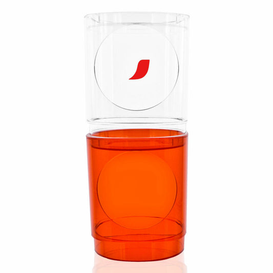 Nescafé Dolce Gusto capsule holder Cuba, coffee capsule holder, holder for 36 capsules, acrylic glass, orange, Ø 15 cm