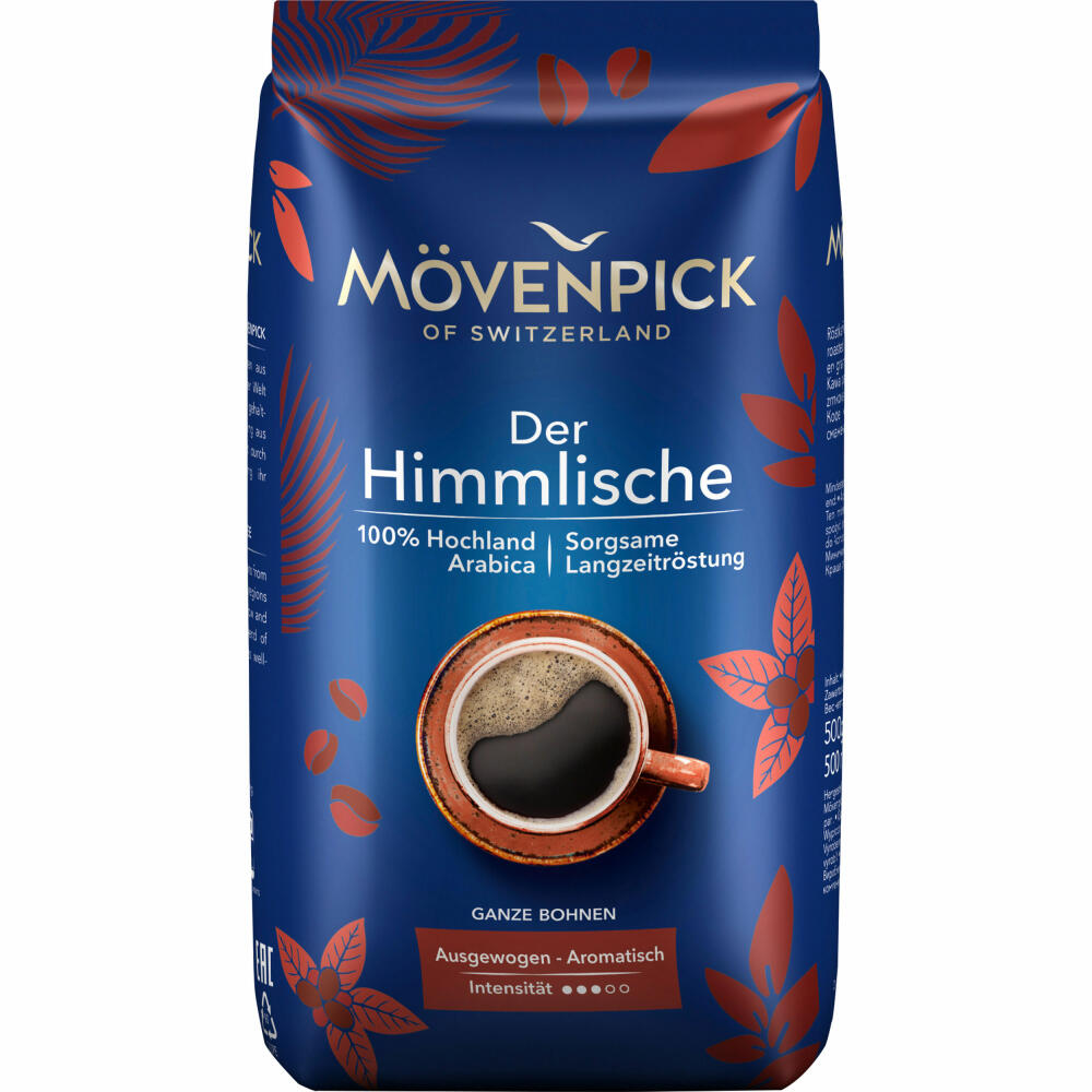 Mövenpick Der Himmlische, Kaffee, ganze Bohnen, Bohnenkaffee, Kaffeebohnen, 500 g